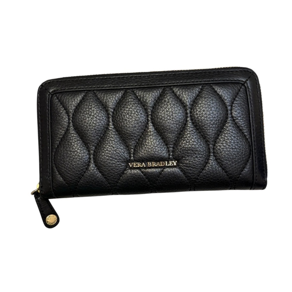 Vera Bradley Audrey quilted leather wallet in black